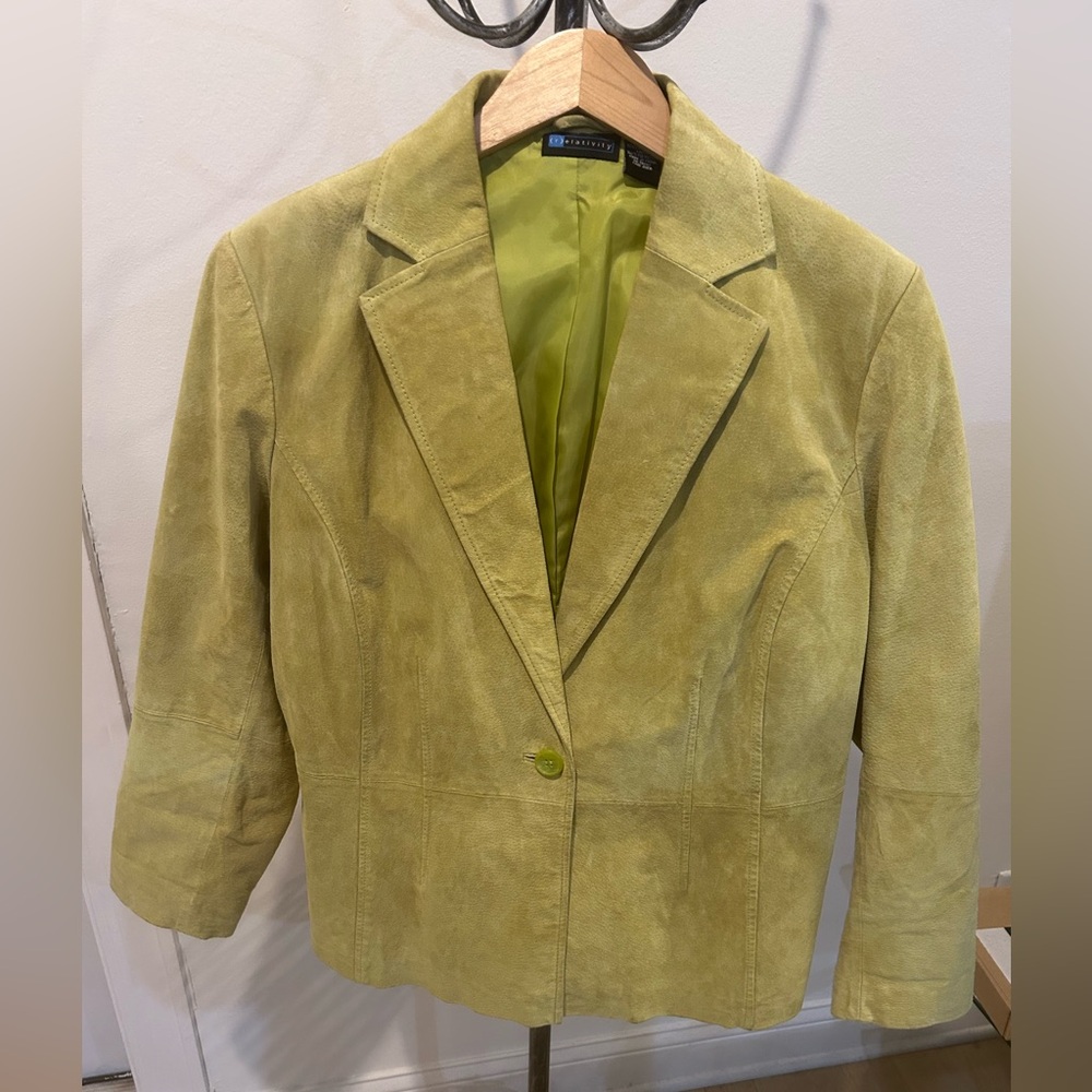 Relativity Olive Suede Blazer